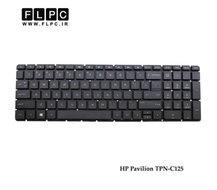 کیبورد لپ تاپ اچ پی HP Laptop Keyboard Pavilion TPN-C125 مشکی-اینتر کوچک-بدون فریم