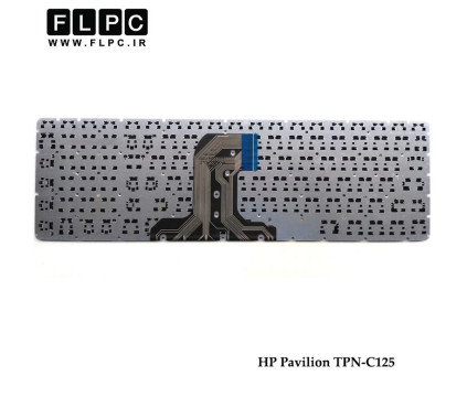 کیبورد لپ تاپ اچ پی HP Laptop Keyboard Pavilion TPN-C125 مشکی-اینتر کوچک-بدون فریم