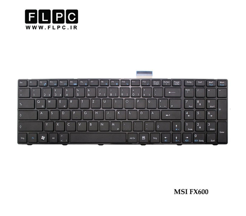 کیبورد لپ تاپ ام اس آی MSI Laptop Keyboard FX600 مشکی-بافریم