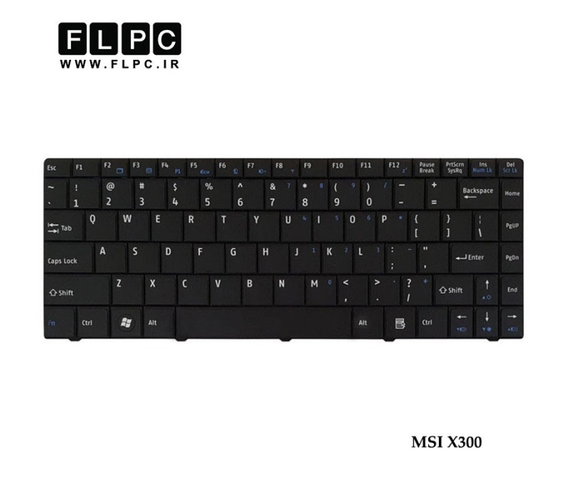 کیبورد لپ تاپ ام اس آی MSI Laptop Keyboard X300 مشکی