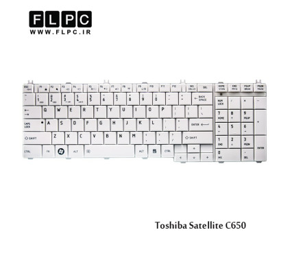 کیبورد لپ تاپ توشیبا C650 سفید /Toshiba Laptop Keyboard Satellite C650 White