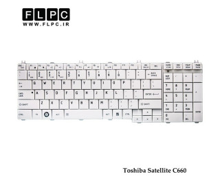 کیبورد لپ تاپ توشیبا Toshiba Satellite C660 Laptop Keyboard سفید