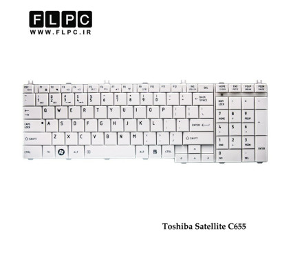 کیبورد لپ تاپ توشیبا Toshiba Laptop Keyboard Satellite C655 سفید