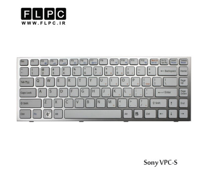 کیبورد لپ تاپ سونی Sony Laptop Keyboard VPC-S سفید-بافریم نقره ای