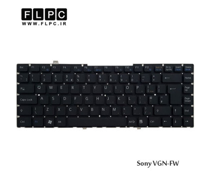 کیبورد لپ تاپ سونی Sony Laptop Keyboard VGN-FW مشکی-اینتر بزرگ-بدون فریم