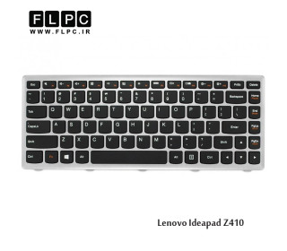 کیبورد لپ تاپ لنوو Lenovo Laptop Keyboard Ideapad Z410 مشکی-فریم نقره ای-فلت صاف