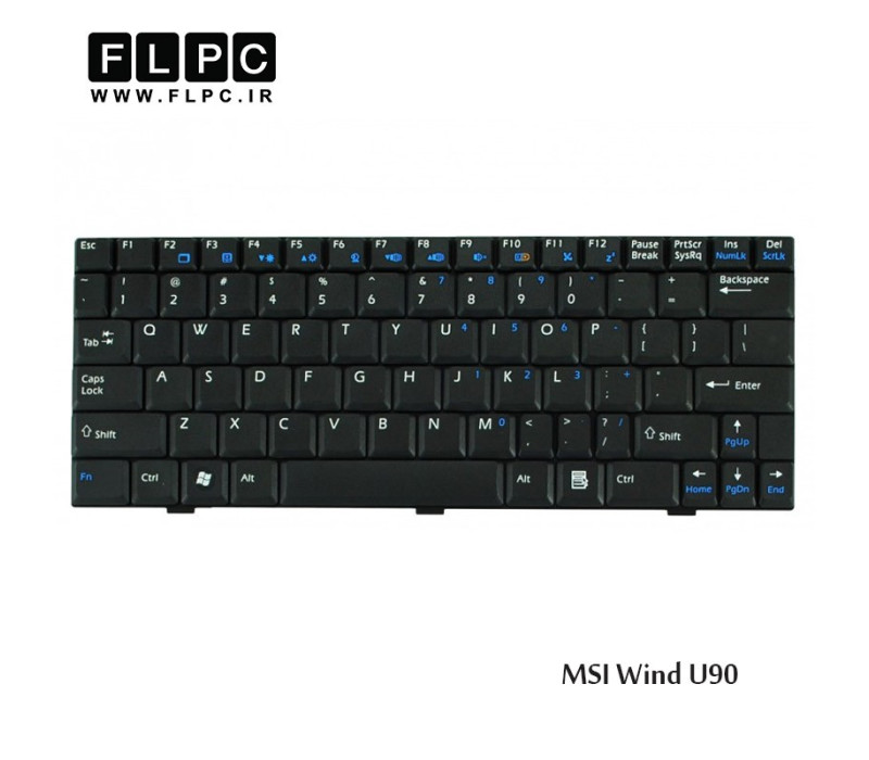 کیبورد لپ تاپ ام اس آی MSI Laptop Keyboard Wind U90 مشکی
