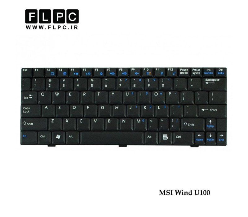 کیبورد لپ تاپ ام اس آی MSI Laptop Keyboard Wind U100 مشکی