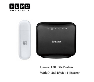 مودم 3G هوآوی مدل E303 به همراه روتر دی لینک مدل DWR-111