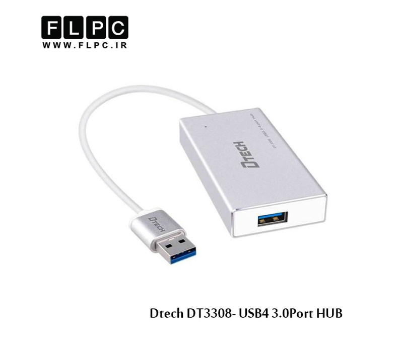 هاب 4 پورت USB3.0 دیتک مدل DT-3308 به طول 25 سانتی متر