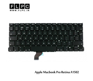 کیبورد لپ تاپ اپل مشکی اینتر بزرگ  Apple Laptop Keyboard Macbook Pro A1502 Black