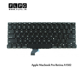کیبورد لپ تاپ اپل Apple Macbook Pro Retina A1502 Laptop Keyboard مشکی-اینتر کوچک