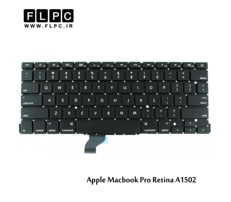 کیبورد لپ تاپ اپل مشکی اینتر کوچک Apple Laptop Keyboard Macbook Pro A1502 Black