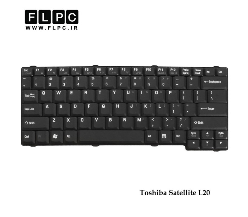 کیبورد لپ تاپ توشیبا Toshiba Satellite L20 Laptop Keyboard مشکی - با پیچ