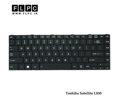 کیبورد لپ تاپ توشیبا Toshiba Satellite L830 Laptop Keyboard مشکی- با دکمه پهن