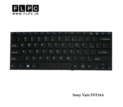 کیبورد لپ تاپ سونی Sony Vaio SVF14A Laptop Keyboard مشکی-اینتر کوچک-بدون فریم
