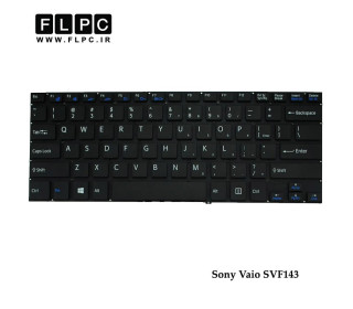 کیبورد لپ تاپ سونی Sony Vaio SVF143A Laptop Keyboard مشکی-اینتر کوچک-بدون فریم