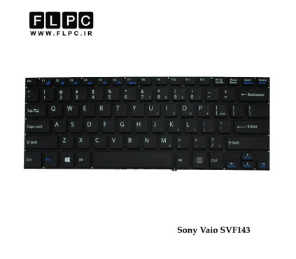 کیبورد لپ تاپ سونی Sony Vaio SVF143A Laptop Keyboard مشکی-اینتر کوچک-بدون فریم