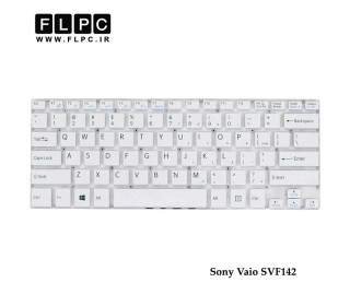 کیبورد لپ تاپ سونی Sony Vaio SVF142 Laptop Keyboard سفید-اینتر کوچک-بدون فریم
