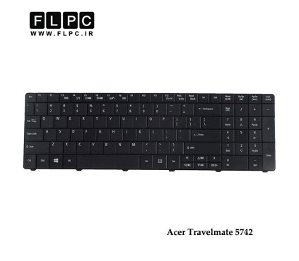 کیبورد لپ تاپ ایسر Acer Travelmate 5742 Laptop Keyboard مشکی - با دکمه پهن
