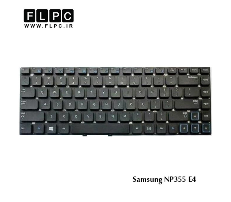 کیبورد لپ تاپ سامسونگ Samsung NP355-E4 Laptop Keyboard مشکی-اینتر کوچک-بدون فریم