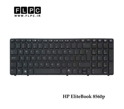 کیبورد لپ تاپ اچ پی 8560P مشکی - بدون موس - سه پیچ HP EliteBook 8560p Laptop Keyboard