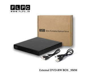 باکس دی وی دی اکسترنال لپ تاپ External Sata SuperSlim Box 9.5mm - USB2