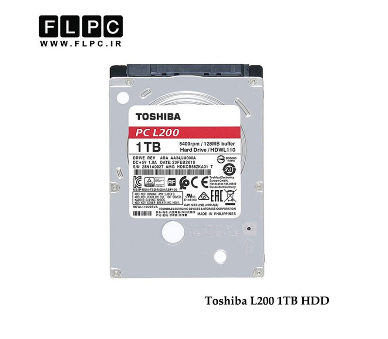 هارد ساتا لپ تاپ یک ترابایت L200 توشیبا Toshiba L200 2.5Inch 1TB Sata HDD