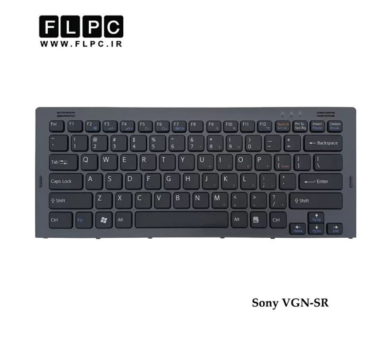 کیبورد لپ تاپ سونی Sony Laptop Keyboard VGN-SR مشکی-اینتر کوچک-بافریم نوک مدادی