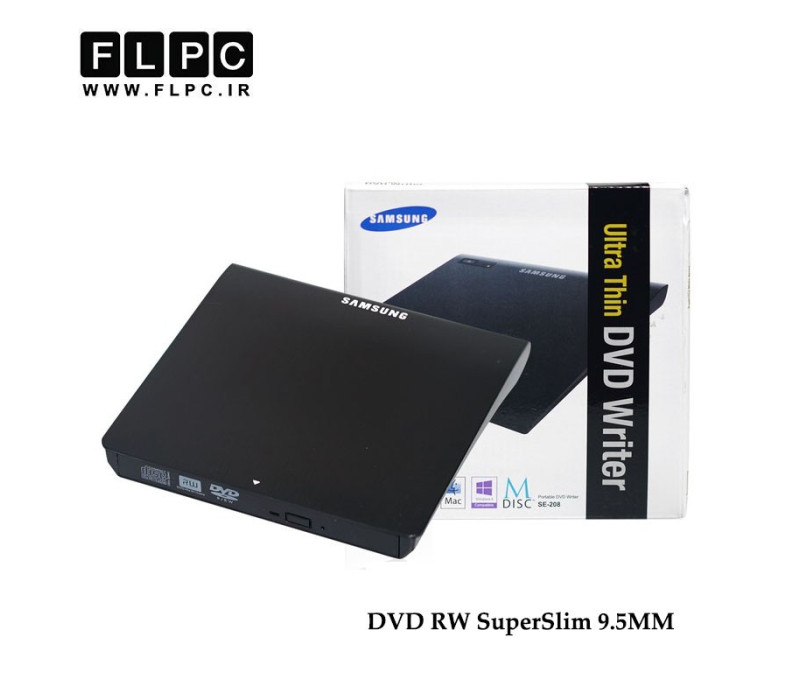 دی وی دی رایتر اکسترنال 9.5 میلی متر سوپر اسلیم سامسونگ External Samsung 9.5mm SuperSlim DVDRW - USB3