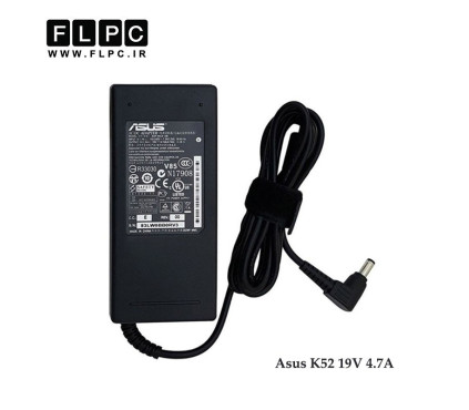 آداپتور لپ تاپ ایسوس K52 مشکی 19ولت 4.7 آمپر Asus K52 19V 4.7A Laptop Adaptor