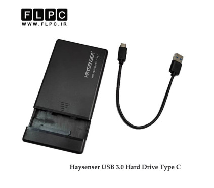 باکس هارد لپ تاپ  2.5 اینچ Type-C مدل Haysenser مشکی Haysenser TYPE-C 2.5 Micro Portable Disk Drive Sata