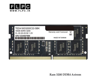 رم لپ تاپ 16 گیگابایت DDR4 تک کاناله 3200 مگاهرتز Axtrom مدل AM16S3200SO