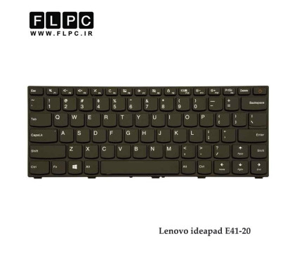 کیبورد لپ تاپ لنوو Lenovo ideaPad E41-20 بافریم - دکمه پاور- فلت از کنار