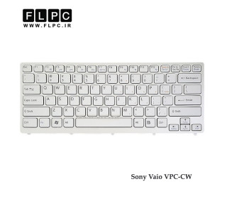 کیبورد لپ تاپ سونی Sony Vaio VPC-CW سفید - با فریم