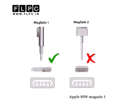 آداپتور لپ تاپ اپل 85 وات 18.5 ولت 4.6 آمپرMagsafe1 با پک