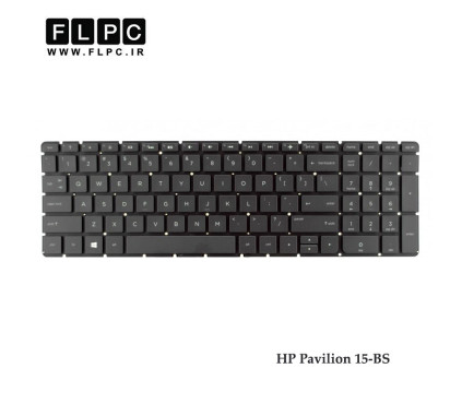 کیبورد لپ تاپ اچ پی HP Pavilion 15-BS اینتر کوچک - بدون فریم - مشکی