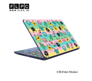 استیکر لپ تاپ مدل ClFl - Fntzi به همراه برچسب حروف فارسی