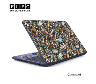 استیکر لپ تاپ راتیانا مدل cinema01 به همراه برچسب حروف فارسی