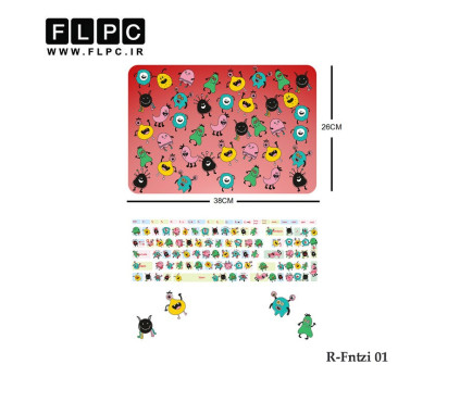 استیکر لپ تاپ مدل R-Fntzi 01 به همراه برچسب حروف فارسی
