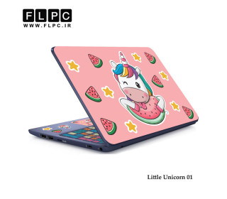 استیکر لپ تاپ راتیانا مدل یونیکورن کوچولو 01 به همراه برچسب حروف فارسی