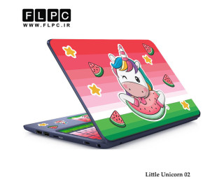 استیکر لپ تاپ راتیانا مدل Little Unicorn 02 به همراه برچسب حروف فارسی