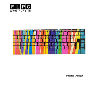 برچسب فانتزی کیبورد طرح پالت کد 1 با حروف فارسی