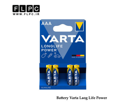 باتری نیم قلمی وارتا مدل Long Life Power بسته 4 عددی