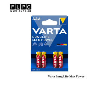باتری نیم قلمی وارتا مدل Long Life Max Power بسته 4 عددی