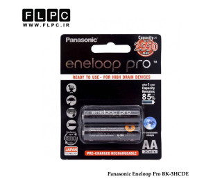 باتری قلمی شارژ پاناسونیک مدل Eneloop Pro BK-3HCDE بسته 2 عددی