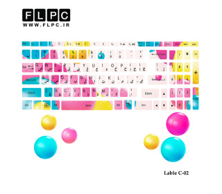 لیبل حروف فارسی کیبورد کد C-02