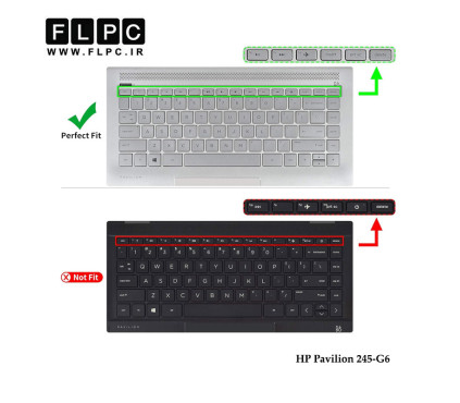 کیبورد لپ تاپ اچ پی HP Pavilion 245-G6 مشکی-اینترکوچک-بدون فریم