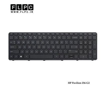 کیبورد لپ تاپ اچ پی HP Pavilion 256-G2 مشکی-اینتر کوچک-بافریم
