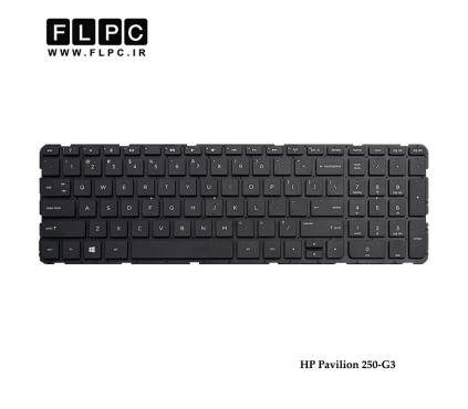کیبورد لپ تاپ اچ پی HP Pavilion 250-G3 مشکی-اینتر کوچک-بدون فریم